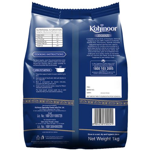Kohinoor Basmati Rice - Traditional, Authentic, Aged, 1 kg
